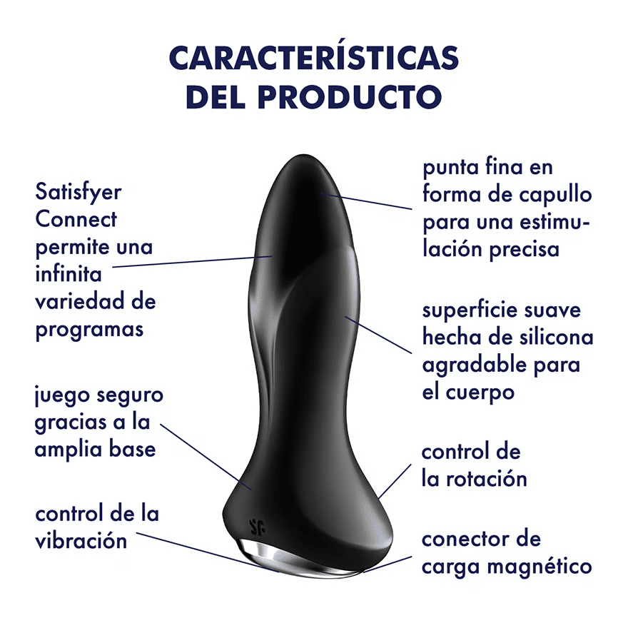 satisfyer rotator plug 1 plus black anal vibrator caracteristicas del producto