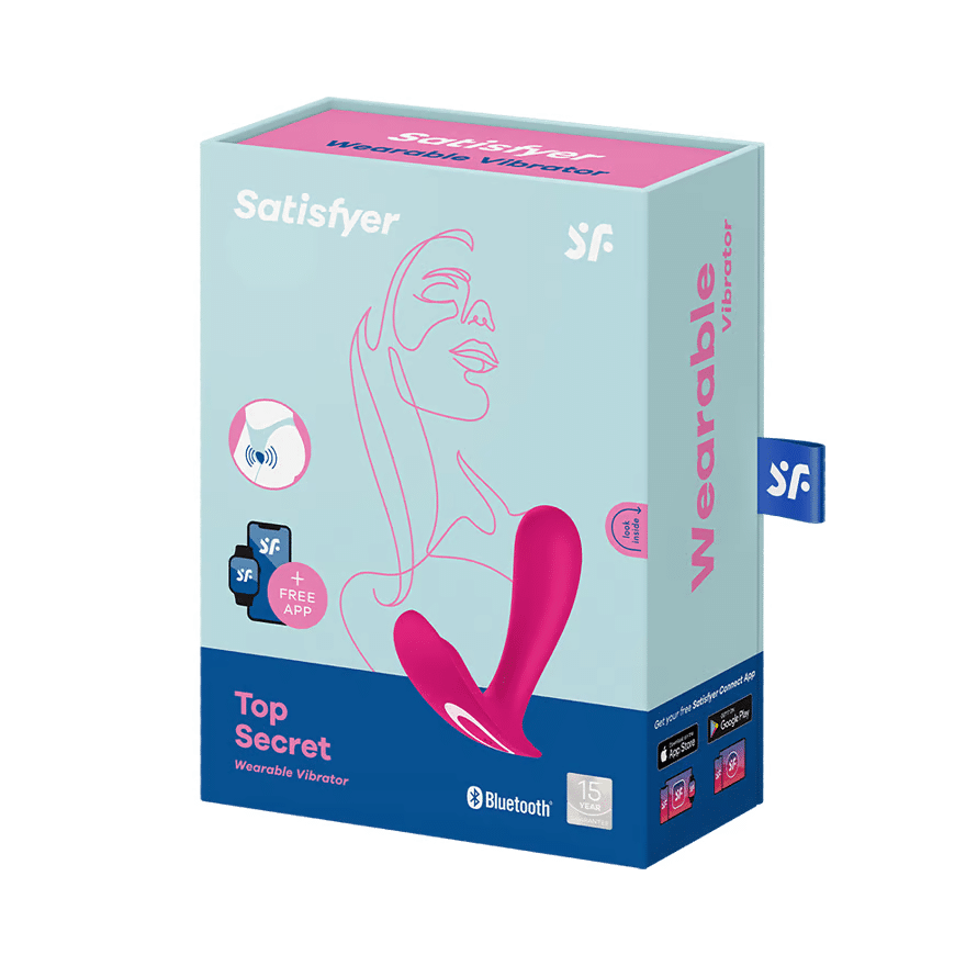 satisfyer top secret pink wearable vibrator package